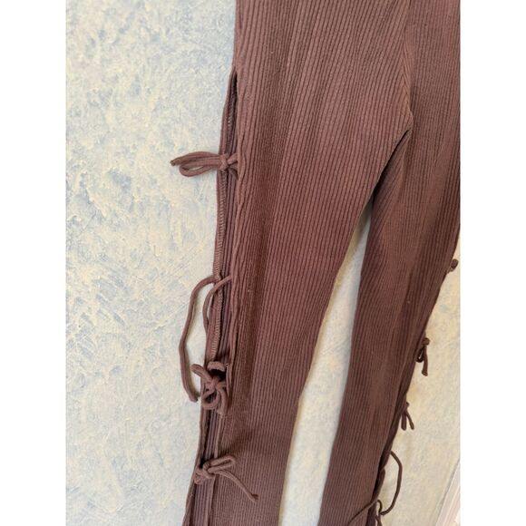 White fox boutique brown tie up pants - Picture 5 of 5